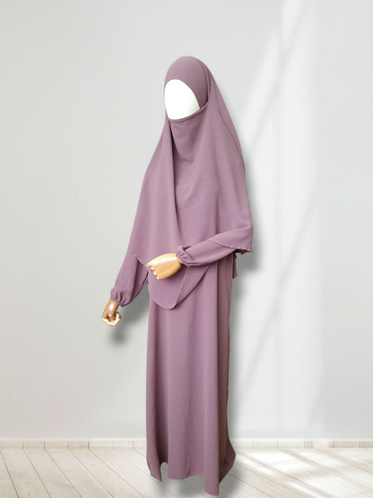 Mädchen Abaya-Set Mauve