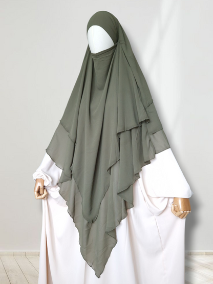 Khimar Dreilagig lang