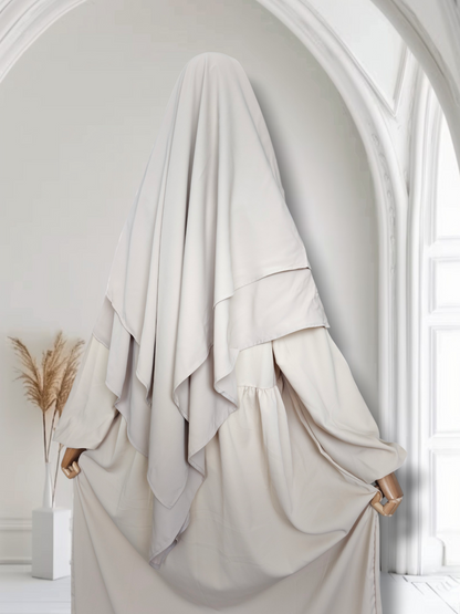 Premium Khimar zweilagig Medina Seide