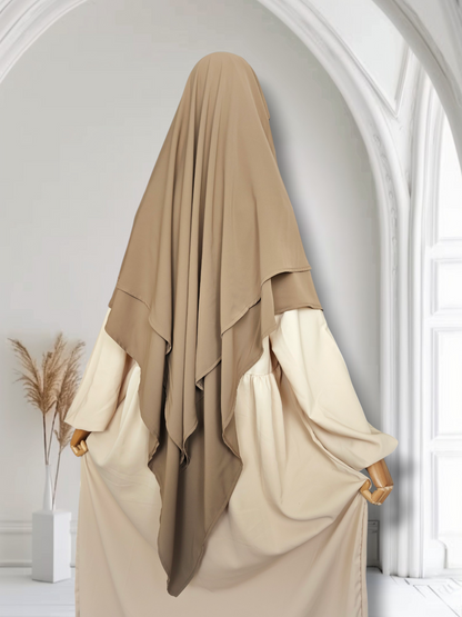 Premium Khimar zweilagig Medina Seide