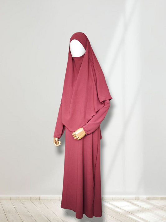 Mädchen Abaya-Set Himbeere