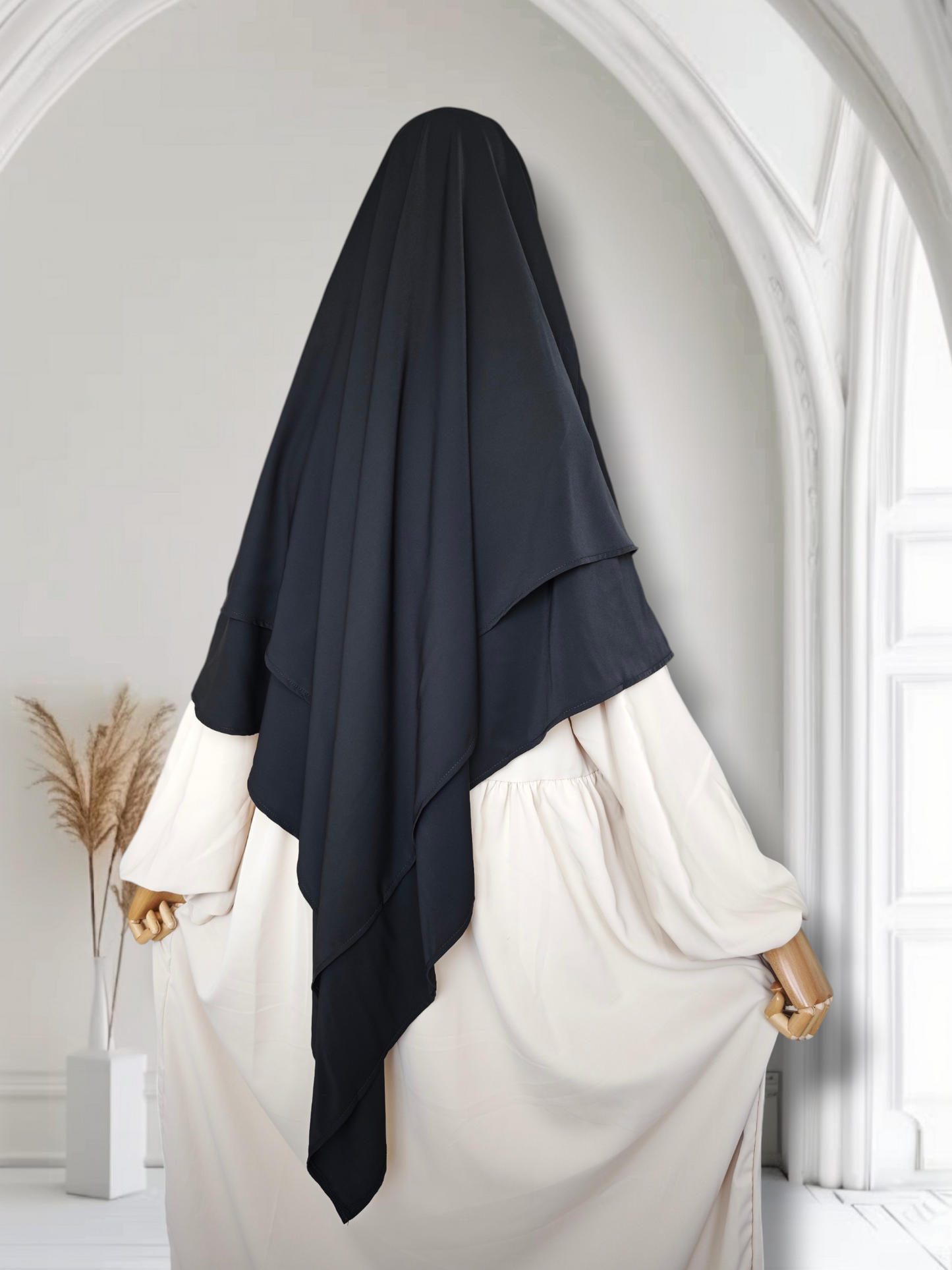 Premium Khimar zweilagig Medina Seide