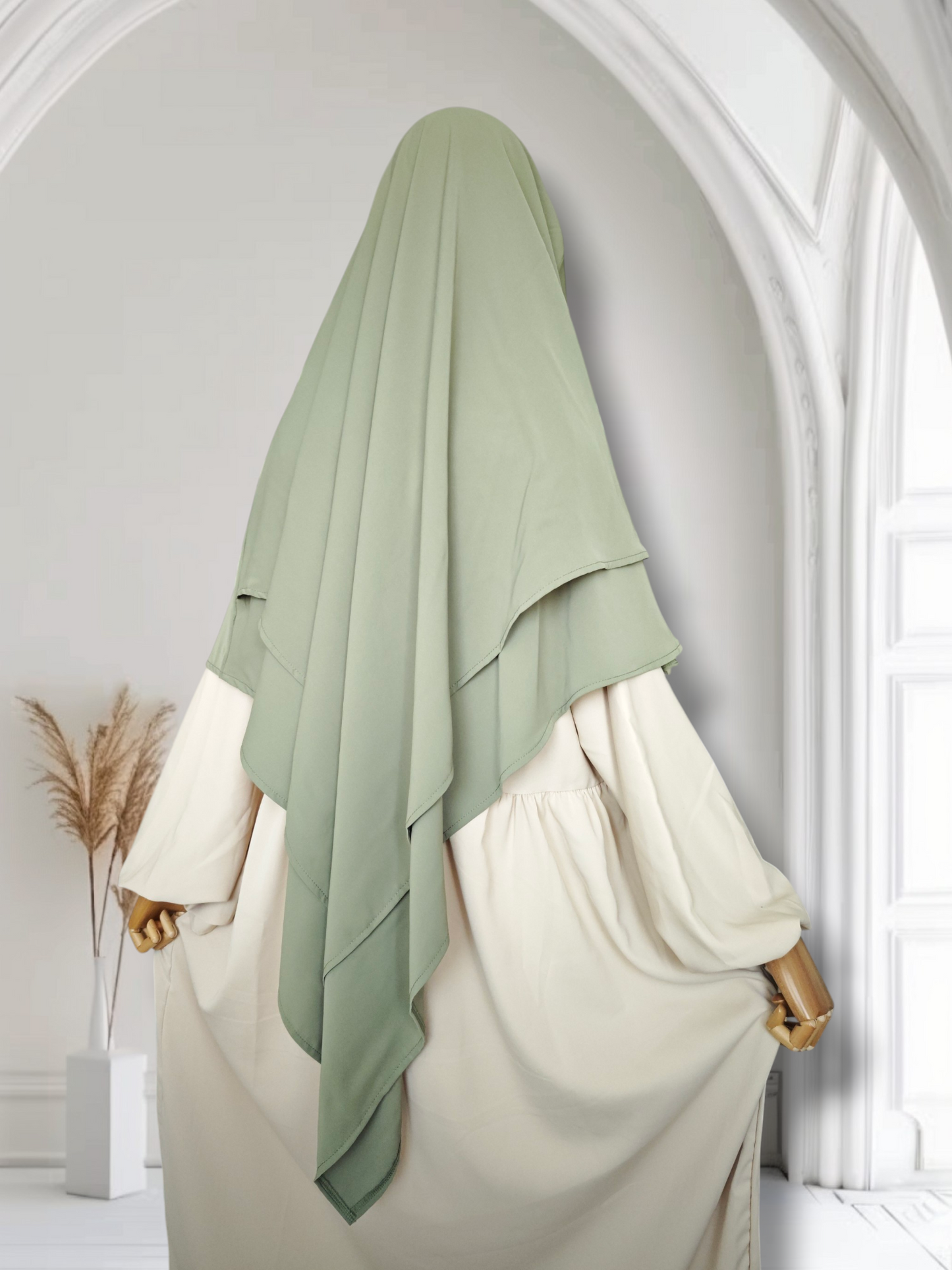 Premium Khimar zweilagig Medina Seide