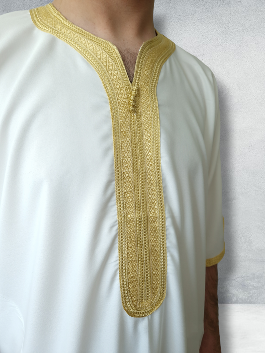 Elegance Qamis Marocco "Weiss Gold"