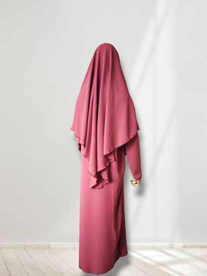 Mädchen Abaya-Set Himbeere