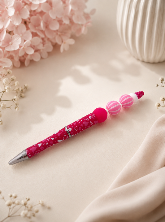 Handgemachter Kugelschreiber - Candy Pink